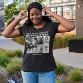 Zwart-wit Eerste Moederdag Fotocollage T-shirt