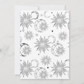 Zwart & Wit Eerste reis rond zon 1e verjaardag Kaart (Achterkant)