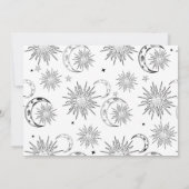 Zwart & Wit Eerste reis rond zon 1e verjaardag Kaart (Achterkant)