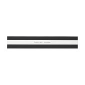 Zwart & Wit | Eet Drink en huwelijk Uitnodigingen Wikkel (Vlak)