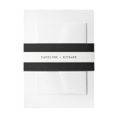 Zwart & Wit | Eet Drink en huwelijk Uitnodigingen Wikkel (Voorkant Voorbeeld)