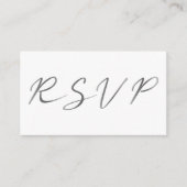 Zwart-wit effect schrift, RSVP Informatiekaartje (Voorkant)