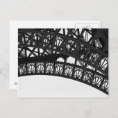 Zwart-wit Eiffeltoren Briefkaart - Parijs (Voorkant / Achterkant)