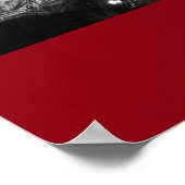 Zwart-wit Eiffeltoren in Parijs Nacht Poster (Hoek)