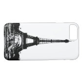 Zwart-wit Eiffeltoren iPhone 7 Hoesje (Achterkant (Horizontaal))