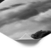 Zwart Wit Eiffeltoren Love Paris Europe Travel Poster (Hoek)