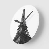 Zwart-wit Eiffeltoren Parijs Europees reizen Ronde Klok (Hoek)