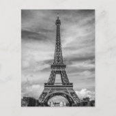 Zwart-wit Eiffeltoren Parijs Stad Briefkaart (Voorkant)