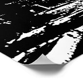 Zwart Wit  Eiffeltoren Paris Travel Poster (Hoek)