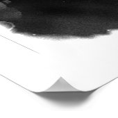 Zwart Wit  Eiffeltoren Paris Travel Poster (Hoek)