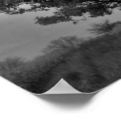 Zwart-wit eiken boom Poster Print (Hoek)