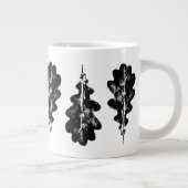 Zwart-wit eikenblad Print Specialty Mok (Rechts)