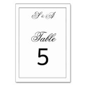 Zwart-wit  Elegance Bruiloft Kaart (Voorkant)