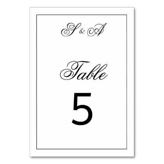 Zwart-wit  Elegance Bruiloft Kaart (Voorkant)