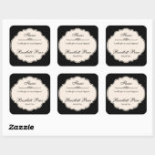 Zwart-wit Elegance Kaars Label (Vel)