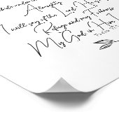 Zwart-wit elegant bladeren Psalm 91 Christelijk Poster (Hoek)