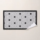 Zwart-wit Elegant Bloem patroon Badhanddoeken Bad Handdoek (Handdoek)