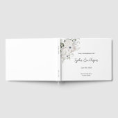 Zwart-wit Elegant Bloemen Boeket Modern Gastenboek (Volledig)