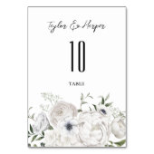 Zwart-wit Elegant Bloemen Boeket Modern Kaart (Achterkant)