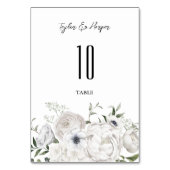 Zwart-wit Elegant Bloemen Boeket Modern Kaart (Voorkant)