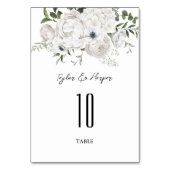 Zwart-wit Elegant Bloemen Boeket Modern Kaart (Achterkant)