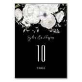 Zwart-wit Elegant Bloemen Boeket Modern Kaart (Voorkant)