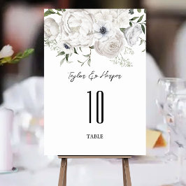 Zwart-wit Elegant Bloemen Boeket Modern Kaart