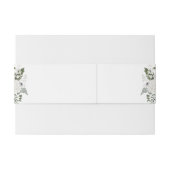 Zwart-wit Elegant Bloemen Boeket Modern Uitnodigingen Wikkel (Achterkant Voorbeeld)