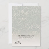 Zwart-wit Elegant Calligraphy Script Wedding Kaart (Achterkant)