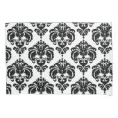 Zwart & Wit Elegant Chic Damask Patroon Kussensloop (Voorkant)