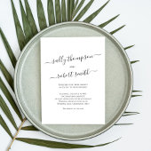 Zwart-wit Elegant Classic Script Sjabloon Kaart