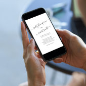 Zwart-wit Elegant Classic Script Sjabloon Kaart