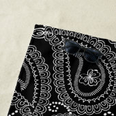 Zwart & Wit Elegant Damask Bloemenpatroon Strandlaken (In situ)