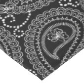 Zwart & Wit Elegant Damask Bloemenpatroon Tafelkleed (Gekanteld)