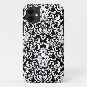 Zwart-wit Elegant Damask Case-Mate iPhone Case