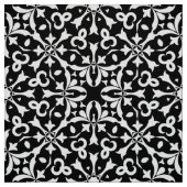 Zwart-wit Elegant  Damask Patroon Stof (Swatch)