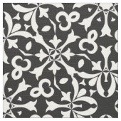 Zwart-wit Elegant  Damask Patroon Stof (Close Up)