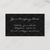 zwart-wit Elegant Damask Visitekaartje (Achterkant)