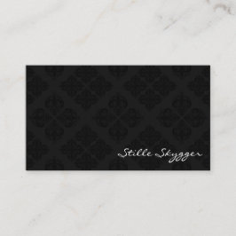 zwart-wit Elegant Damask Visitekaartje