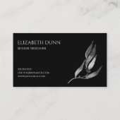 Zwart-wit Elegant Designer Visitekaartje (Achterkant)