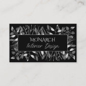 Zwart-wit Elegant Designer Visitekaartje (Voorkant)