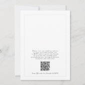 Zwart-wit Elegant Eenvoudig Alles-in-één bruiloft Kaart (Achterkant)