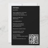 Zwart-wit elegant eenvoudig alles in één bruiloft kaart (Achterkant)