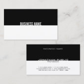 Zwart-wit elegant eenvoudig design met moderne koo visitekaartje (Voorkant / Achterkant)