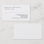 Zwart Wit Elegant Eenvoudig Gewoon Professioneel Visitekaartje (Voorkant / Achterkant)