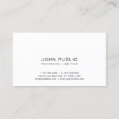 Zwart-wit elegant eenvoudig laagje modern visitekaartje (Achterkant)