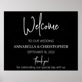 Zwart-wit, elegant, eenvoudig minimalistisch poster