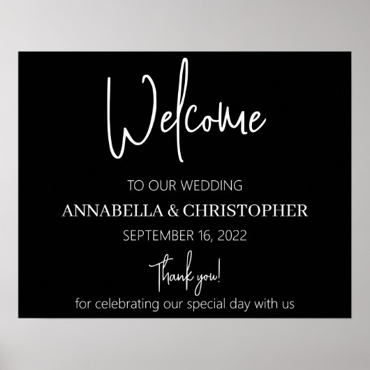 Zwart-wit, elegant, eenvoudig minimalistisch poster (Voorkant)