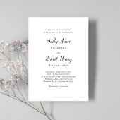 Zwart-wit Elegant Eenvoudig Script Sjabloon Kaart