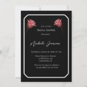 Zwart & Wit Elegant Eenvoudig Vrijgezellenfeest Kaart (Voorkant)